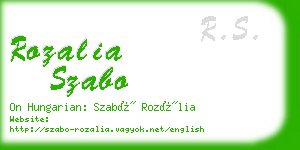 rozalia szabo business card