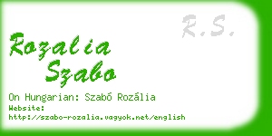 rozalia szabo business card